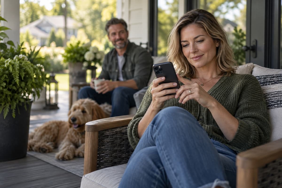 A fictional SA Connect member using the community app